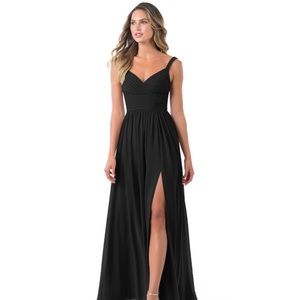 Azazie bridesmaid dress Chanel style black